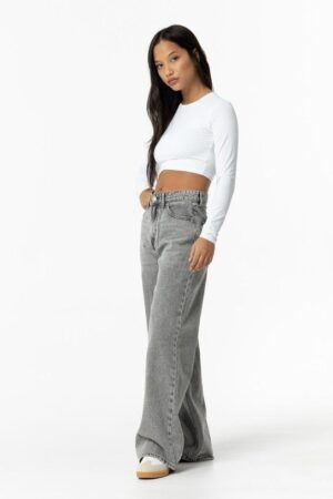 ean large gris délavé wide leg ado fille TIFFOSI Kylie_62, 100% coton, disponible chez Casual Sénas"à proximité de avignon et marseille